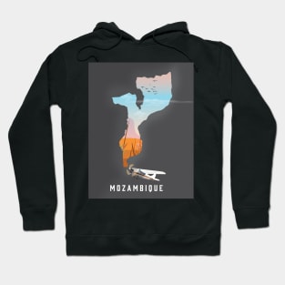 mozambique map travel poster Hoodie